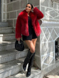 Faux Fur Collar Long Sleeve Short Jacket SH-391330