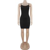Mesh Hot Drill Long Sleeve Mini Dress BY-7601