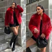 Faux Fur Collar Long Sleeve Short Jacket SH-391330