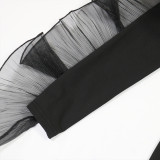 Slash Shoulder Ruffles Maxi Dress CYA-902050