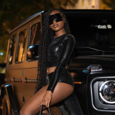 Plus Size O Neck Long Sleeve Two Piece Shorts Set MXBF-J25ST444