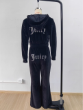 Hot Drill Letter Print Hoodies Loose Pants Suit YMZY-9637