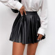 High Waist Sport Solid Color Pleated Skirt GPBY-776