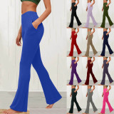 Solid Color Slim Flare Pants GYZY-6692