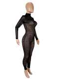 See Through Mesh Backless Jumpsuit SHD-9588
