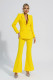 Solid Color Long Sleeve Blazer Two Piece Pants Suit GXRF-158