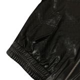 Lapel Zipper Loose Leather Jacket And Shorts Set AIL-339