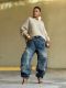 Plus Size Holes Patchwork Washed Loose Jeans GYLN-0044