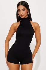 Sleeveless Backless Halterneck Romper SHD-9590