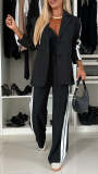 Long Sleeve Lapel Casual Blazer Two Piece Pants Set GXRF-157