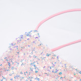 Sexy Sequin Backless Sling Mini Dress GDSF-D25DS547