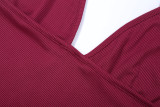 Deep V Neck Strapless Pajamas Shorts Loungewear Set DLSF-K25S87170