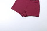 Deep V Neck Strapless Pajamas Shorts Loungewear Set DLSF-K25S87170