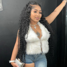 Sexy Furzzy Backless Sleeveless Tops GDSF-D25TP245