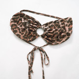 Leopard Mesh Print Long Sleeve Two Piece Pants Set GDSF-D24ST567