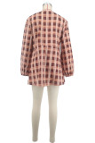 Casual Plaid Print V Neck Mini Dress XHXF-479