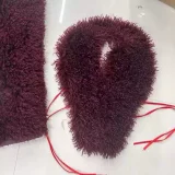 Solid Color Backless Halterneck Fur Top HBRS-5227