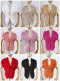 Solid Color Backless Halterneck Fur Top HBRS-5227
