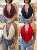 Deep V Neck Backless Sexy Tops GWLS-202408