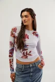 Mesh Print Long Sleeve T Shirt GWLS-202401