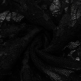 Lace Patchwork Hollow Out Mini Dress GDSF-D25DS575