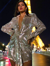 Long Sleeve Sequin Casual Shirt GWLS-LD201089