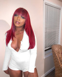 V Neck Solid Color Long Sleeve Romper GWLS-LD201019