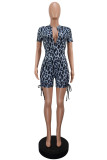 Leopard Print Short Sleeve Romper GWLS-LD201058