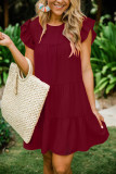 Ruffles Sleeve Loose Patchwork Casual Dress GWLS-LD201002