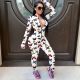 Butterfly Print Zipper Long Sleeve Jumpsuit GWLS-LD201031