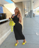 U Neck Sleeveless Solid Color Maxi Dress GWLS-LD201065