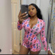 Dollar Print Letter Casual Loungewear Romper GWLS-LD201033