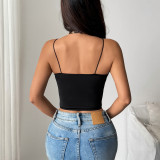 Leopard Print Halterneck Underwire Fishbone Camisole GOMN-71086