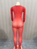 See Through Solid Color Stocking Tight Jumpsuit SFY-822