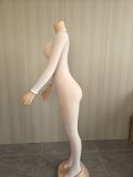 See Through Solid Color Stocking Tight Jumpsuit SFY-822