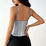 Patchwork Contrast Color Tank Top GOMN-70096