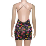 Print Sleeveless Backless Bodycon Dress GZJQ-K25D86793