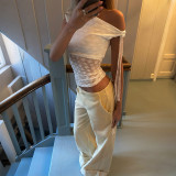 Solid Color Lace Patchwork Tight Top GZJQ-K25L88747