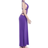 Sexy Hollow Out Backless Maxi Dress GZJQ-K25D85500