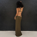 Sexy Hollow Out Backless Maxi Dress GZJQ-K25D85500