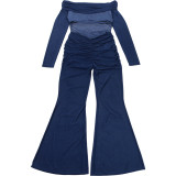 One Shoulder Mesh Patchwork Jumpsuit GZJQ-K25Q86036