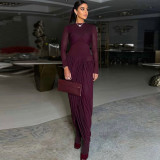 Mesh Patchwork Ruched Irregular Maxi Dress GZJQ-K25D87069