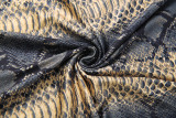 Snake Print Long Sleeve Maxi Dress GZJQ-K25D88478