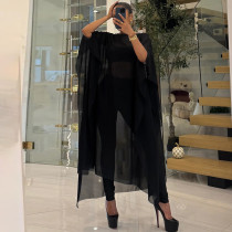 See Through Mesh Smock+Vest+Pant Three Piece Set GZJQ-K25S89478