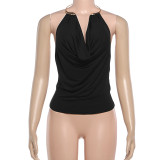 Solid Color Halterneck Backless Tops GZJQ-K25B87999