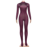 Fashion Print Long Sleeve Jumpsuit XEF-K25Q82561