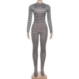 Fashion Print Long Sleeve Jumpsuit XEF-K25Q82561
