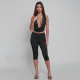 Solid Color Hollow Out Tops Seven-Tenths Pants Suit GDSF-J25ST484