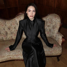 Long Sleeve Solid Color Maxi Dress XEF-K25D88955