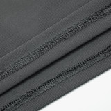 Solid Color Wrap Chest Top Seven-Tenths Pants Suit GDSF-J25ST464